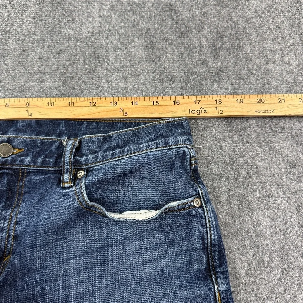 Banana Republic Straight Jeans Mens 33x32 Medium Wash Stretch Denim Blue Classic